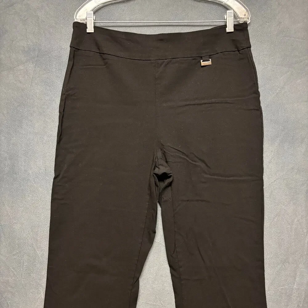 Bootleg Work Pants Womens Pull On Business Stretchy XL Comfy Business Classy